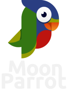 The Moon Parrot Marketing agency logo